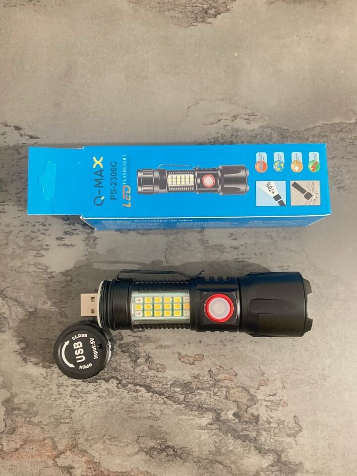 Wison Ws-2828 10W 1000 Lümen Çakarlı Şarjlı El Feneri