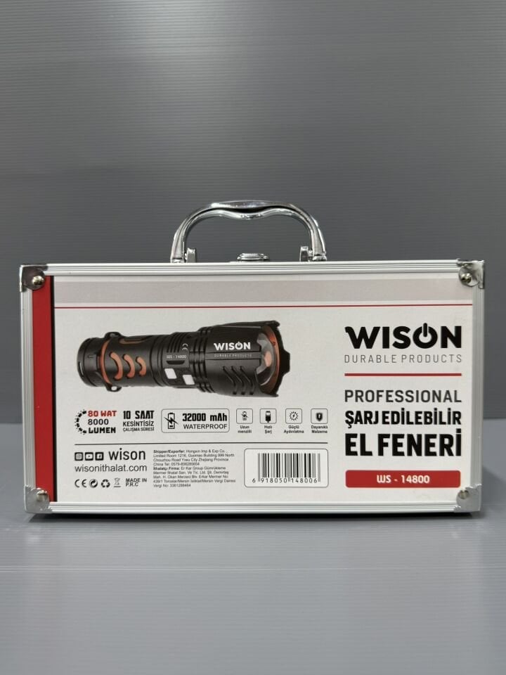 Wison WS-14800 80W 8000 Lümen Profesyonel El Feneri