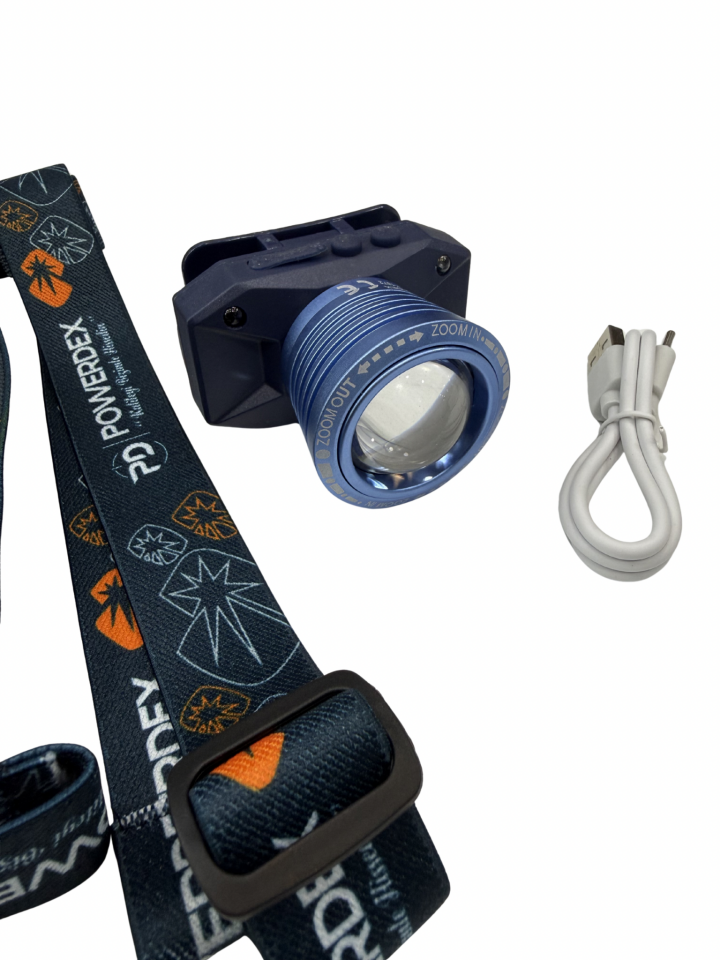 Powerdex PD-1572 Şarjlı Zoomlu Profesyonel Kafa Lambası