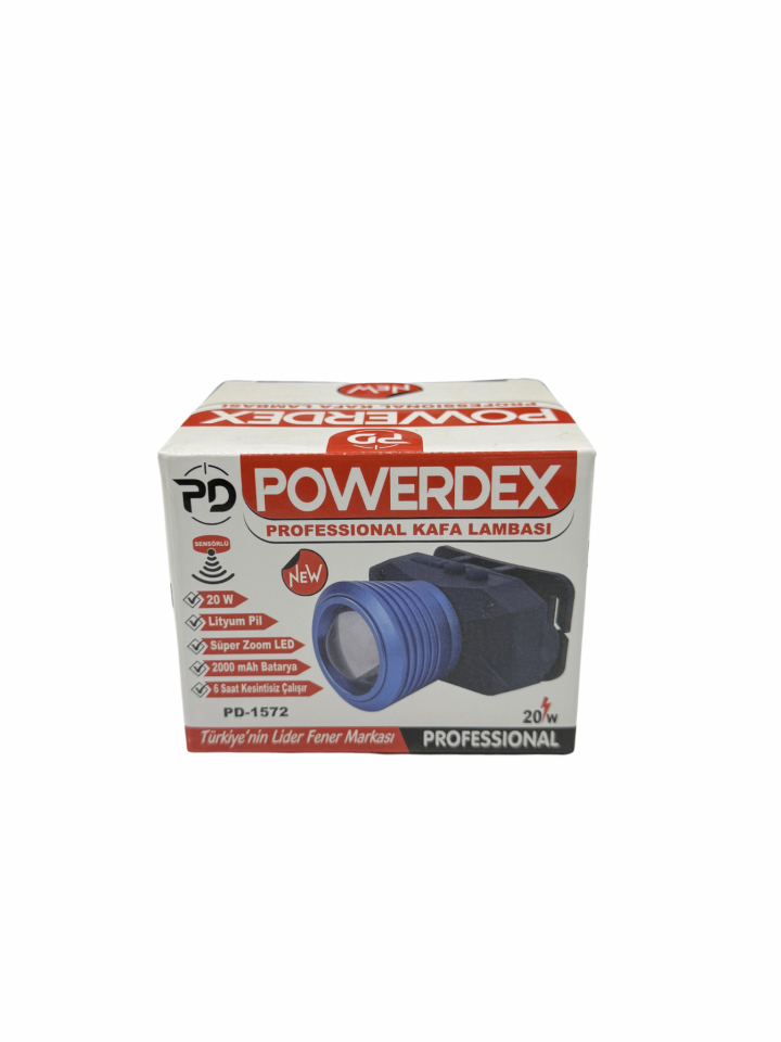Powerdex PD-1572 Şarjlı Zoomlu Profesyonel Kafa Lambası