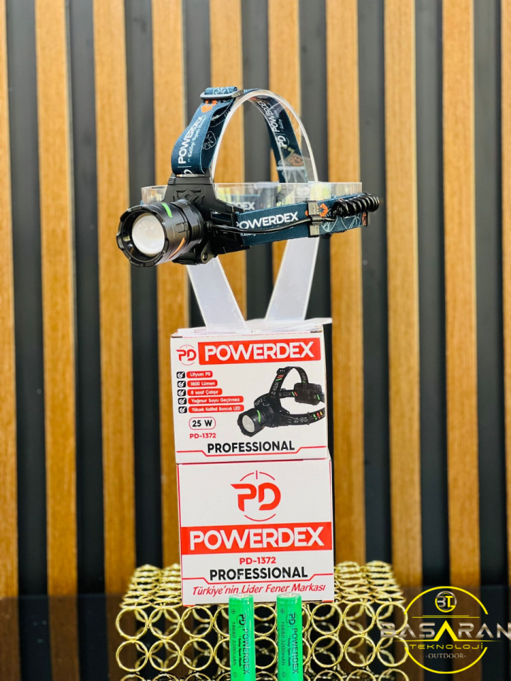 Powerdex Pd-1372 25W 1800 Lümen Profesyonel Şarjlı Kafa Lambası