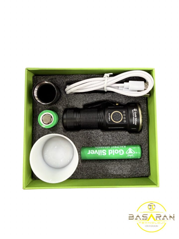 Gold Silver Gs-7550 30W Profesyonel Şarjlı El Feneri