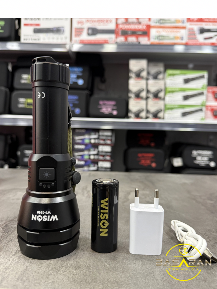 Wıson Ws-5260 25watt 2500 Lumen Uzun Menzilli El Feneri