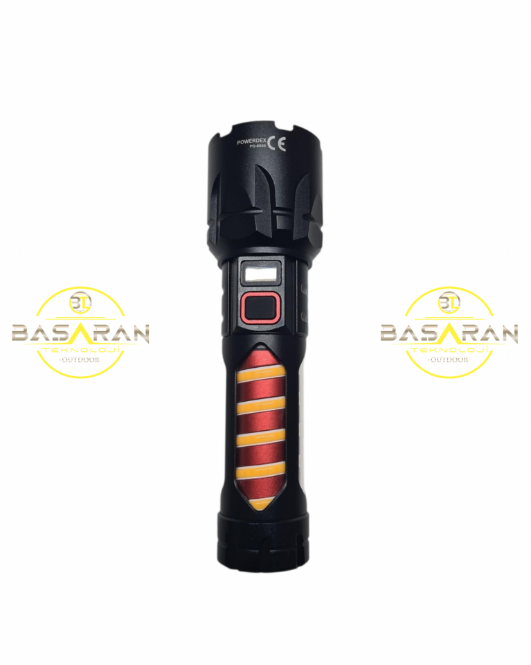Powerdex PD-8800 Zoomlu Şarjlı Profesyonel Avcı El Feneri 20W 2000 Lümen