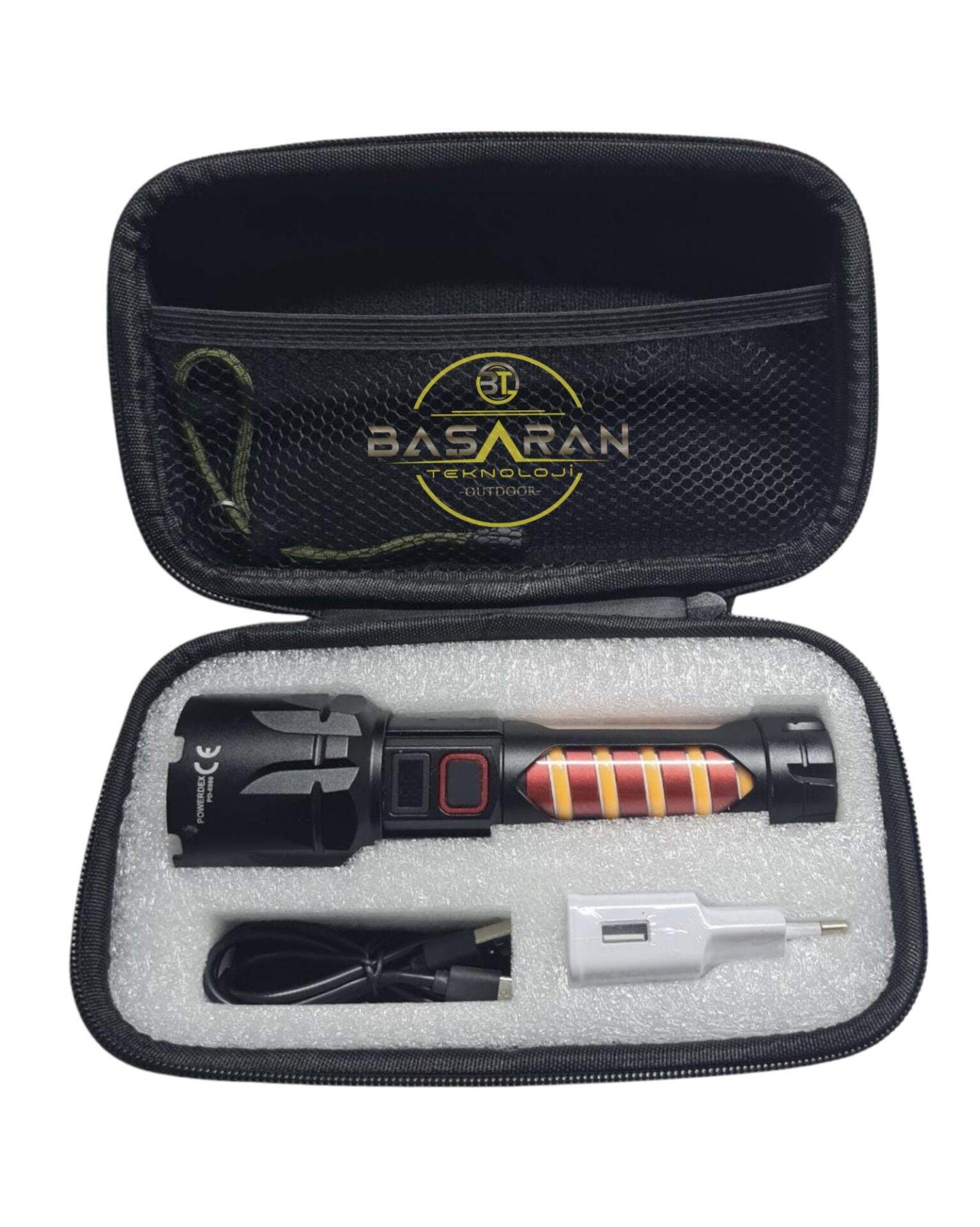 Powerdex PD-8800 Zoomlu Şarjlı Profesyonel Avcı El Feneri 20W 2000 Lümen