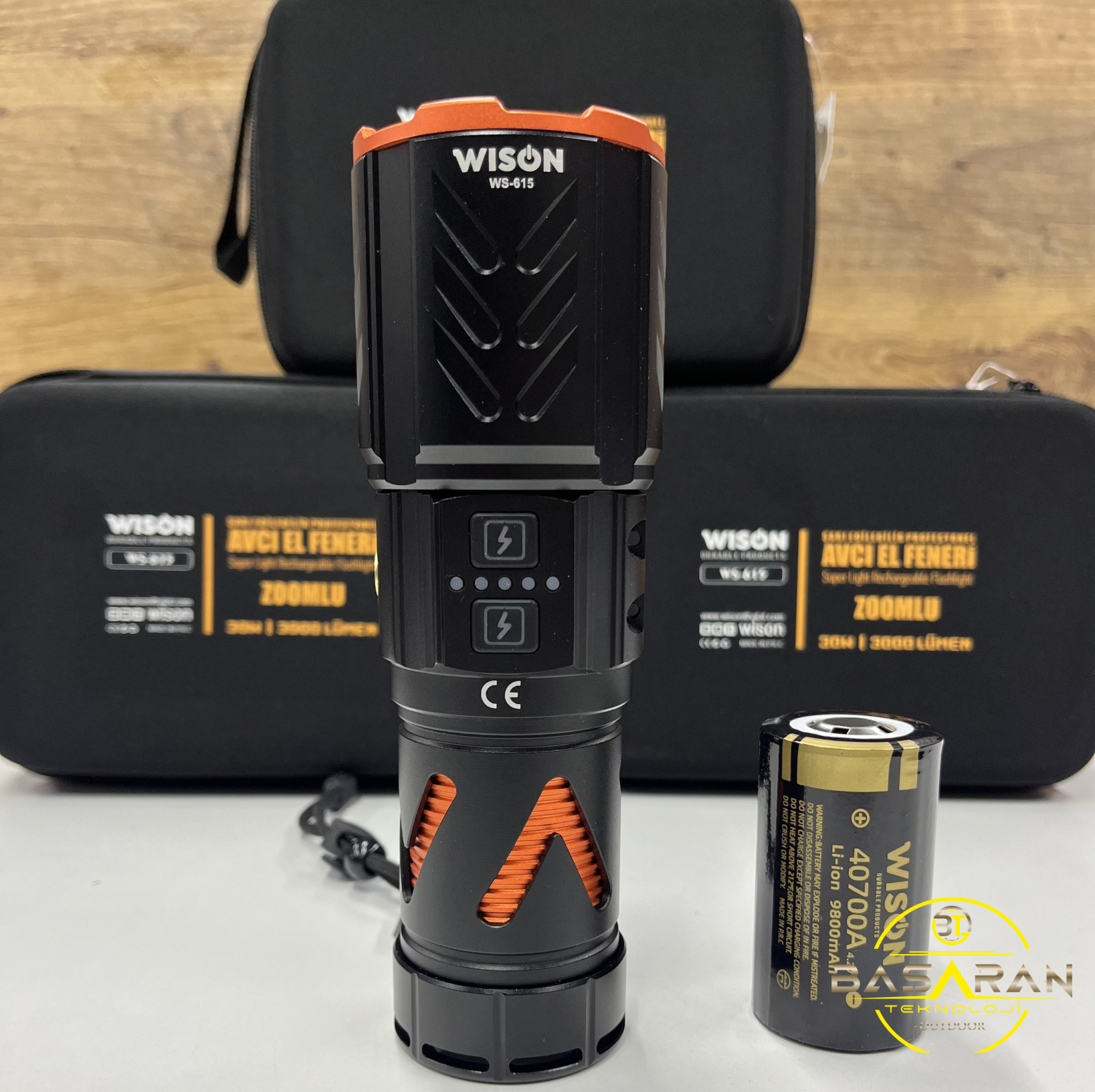 Wison Ws-615 30W 3000 Lümen Profesyonel Zoomlu El Feneri