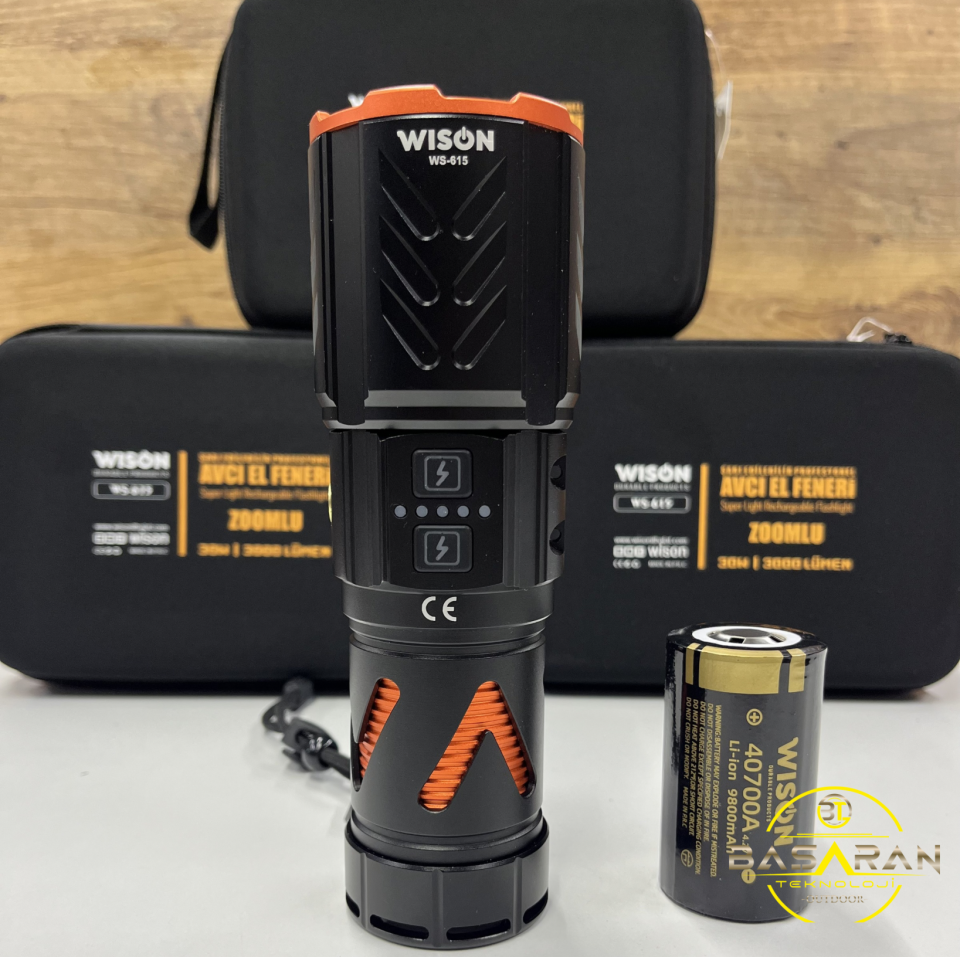 Wison Ws-615 30W 3000 Lümen Profesyonel Zoomlu El Feneri