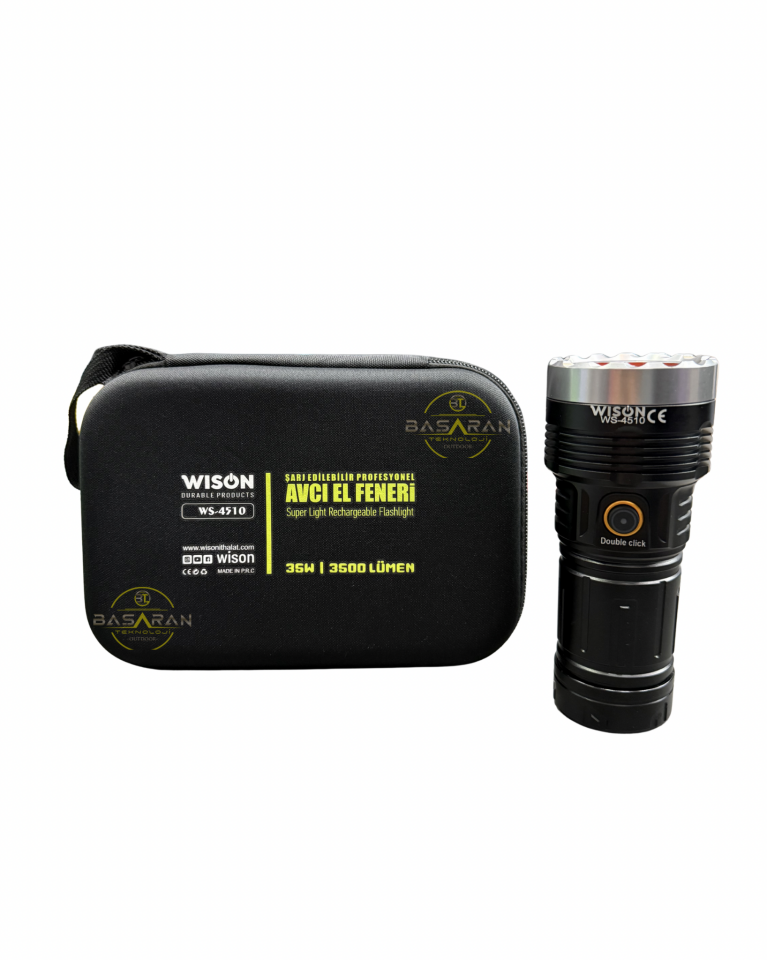 Wison Ws-4510 35W 3500 Lümen Şarj Edilebilir Profesyonel El Feneri