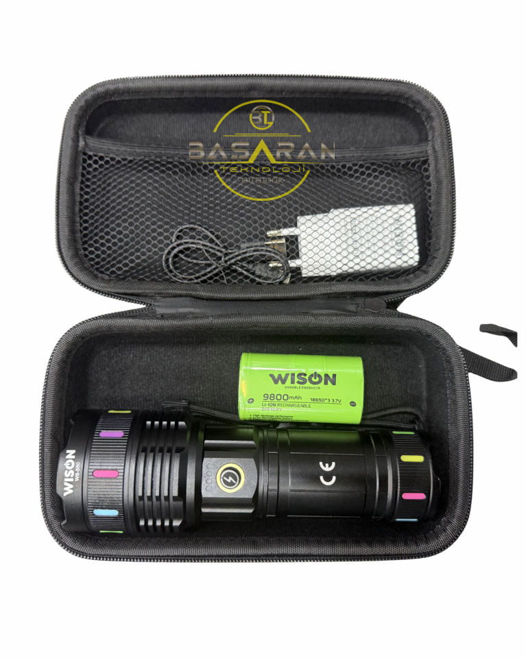 Wıson WS-550 30w 3000 Lümen Zoomlu Profosyonel El Feneri