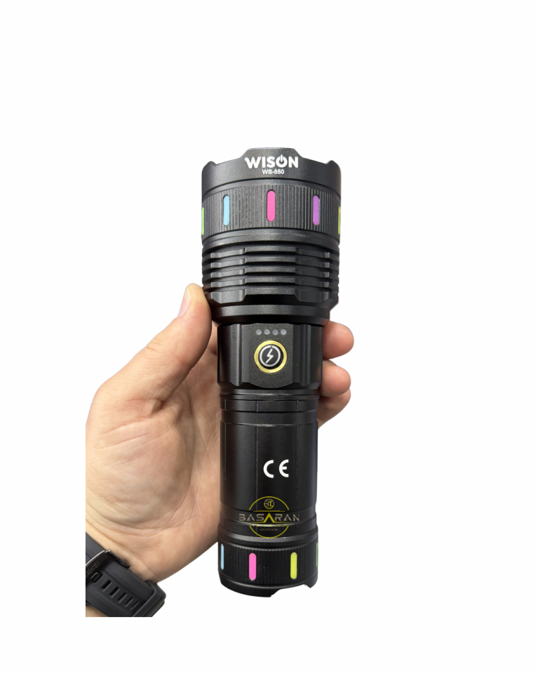 Wıson WS-550 30w 3000 Lümen Zoomlu Profosyonel El Feneri