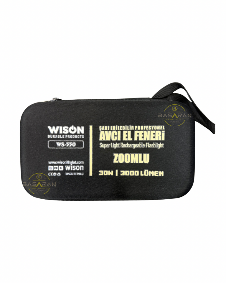 Wıson WS-550 30w 3000 Lümen Zoomlu Profosyonel El Feneri