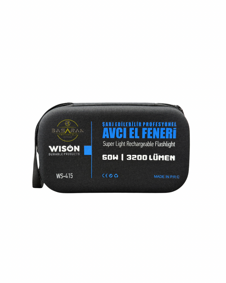 Wison WS-415 50W 3200 Lümen Profesyonel Şarj Edilebilir Avcı El Feneri