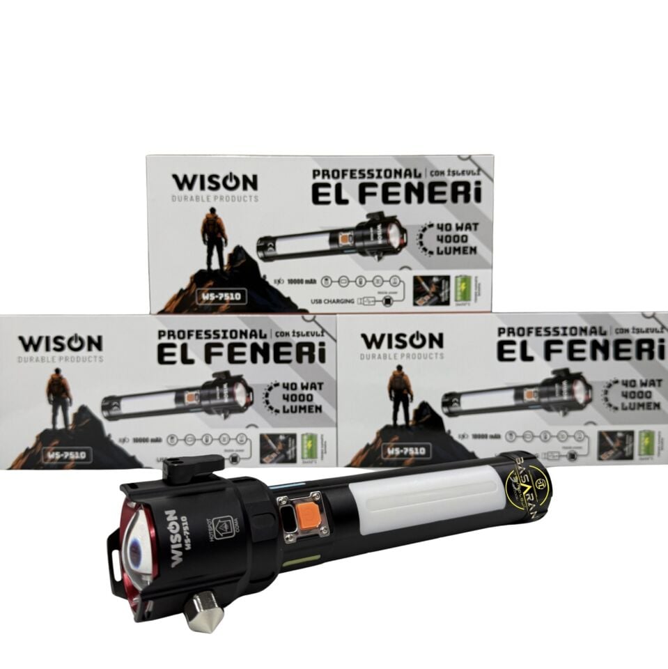 Wison WS-7510 Profesyonel Acil Durum El Feneri 40W 4000 Lümen