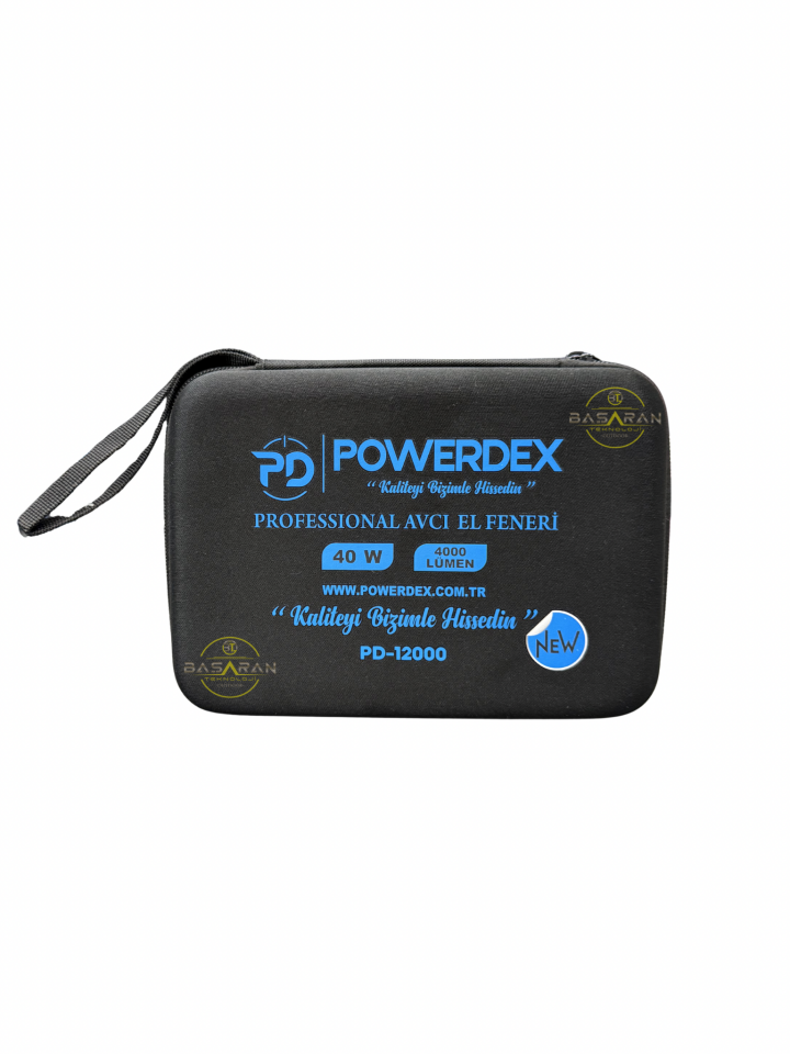Powerdex Pd-12000 Profesyonel Şarjlı Avcı El Feneri 40w 4000 Lümen