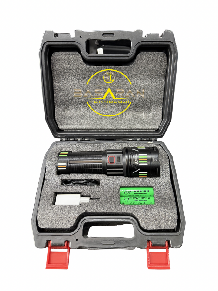 Powerdex Pd-12800 45 Watt 4500 Lümen Zoomlu Profesyonel Avcı El Feneri
