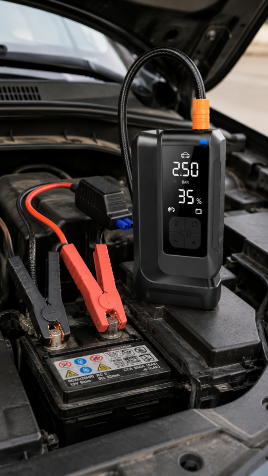 Awareness Jump Starter 18.000 mAh Akü Takviye Cihazı Kompresörlü Hava Pompası Powerbank