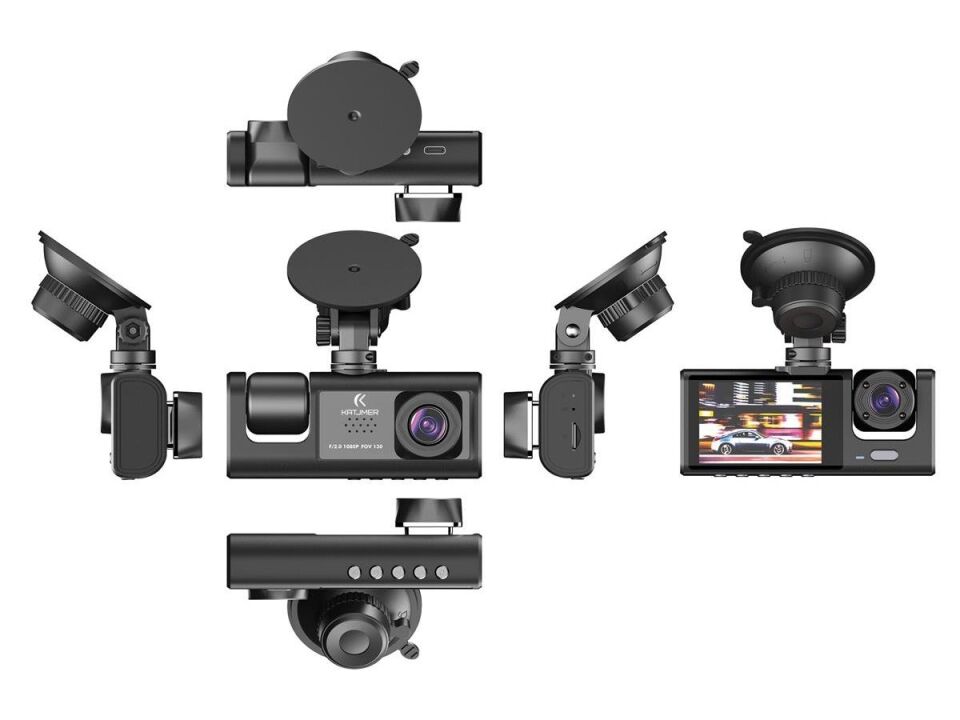Katjmer ROADİS (Wifi) Full Hd 3 Kameralı Araç İçi Kamera