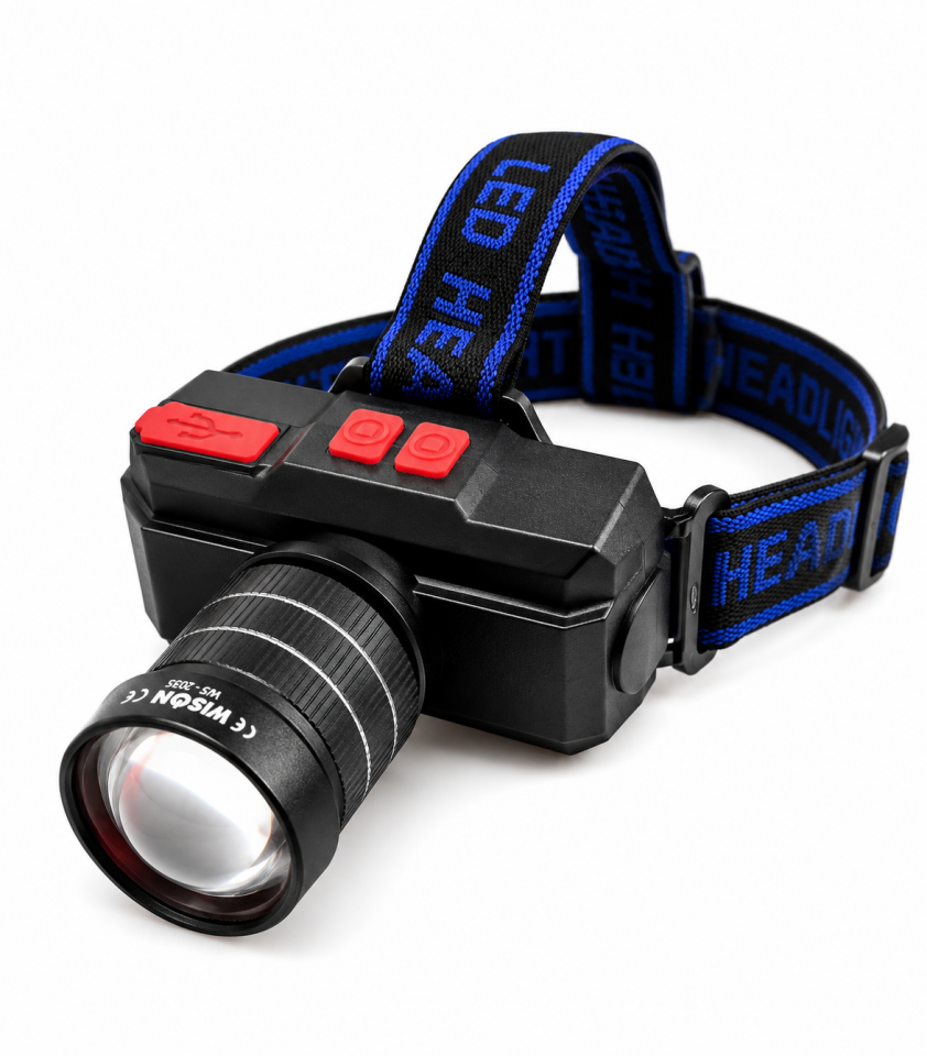 WS-2035 15 Wat 1500 Lümen Zoomlu Şarlı Kafa Lambası