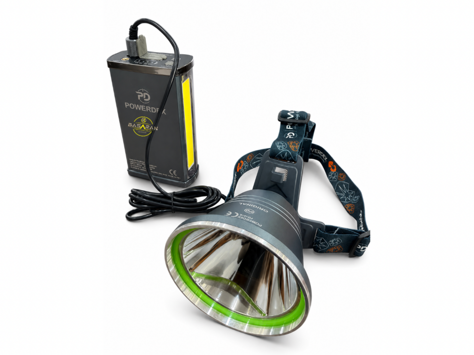 Powerdex PD-3072 50W 5000 Lümen 38000mAH Powerbenk Kafa Feneri & Işıldak