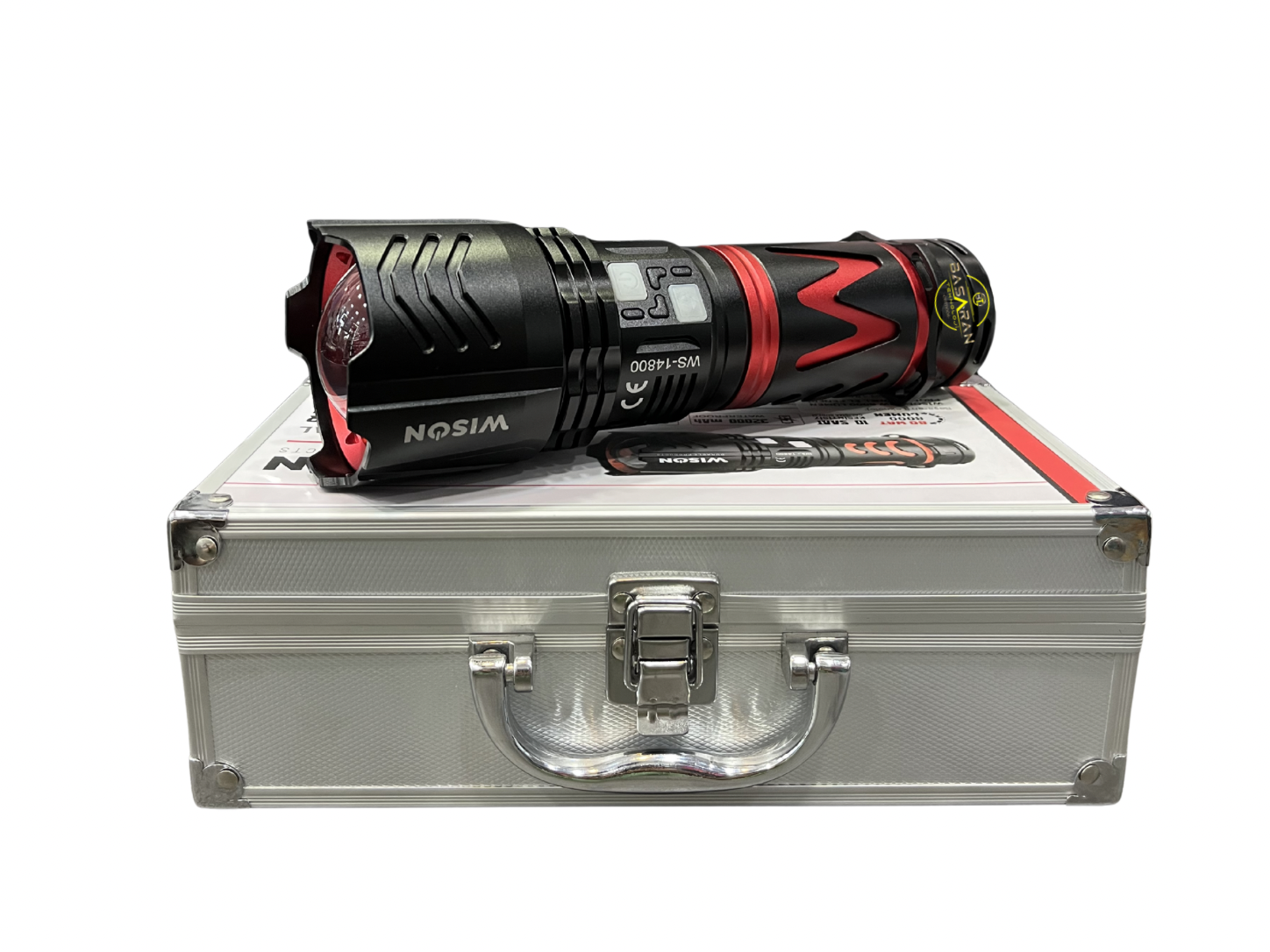 Wison WS-14800 Zoomlu Profesyonel Şarj Edilebilir El Feneri 8000 Lümen 80 Watt
