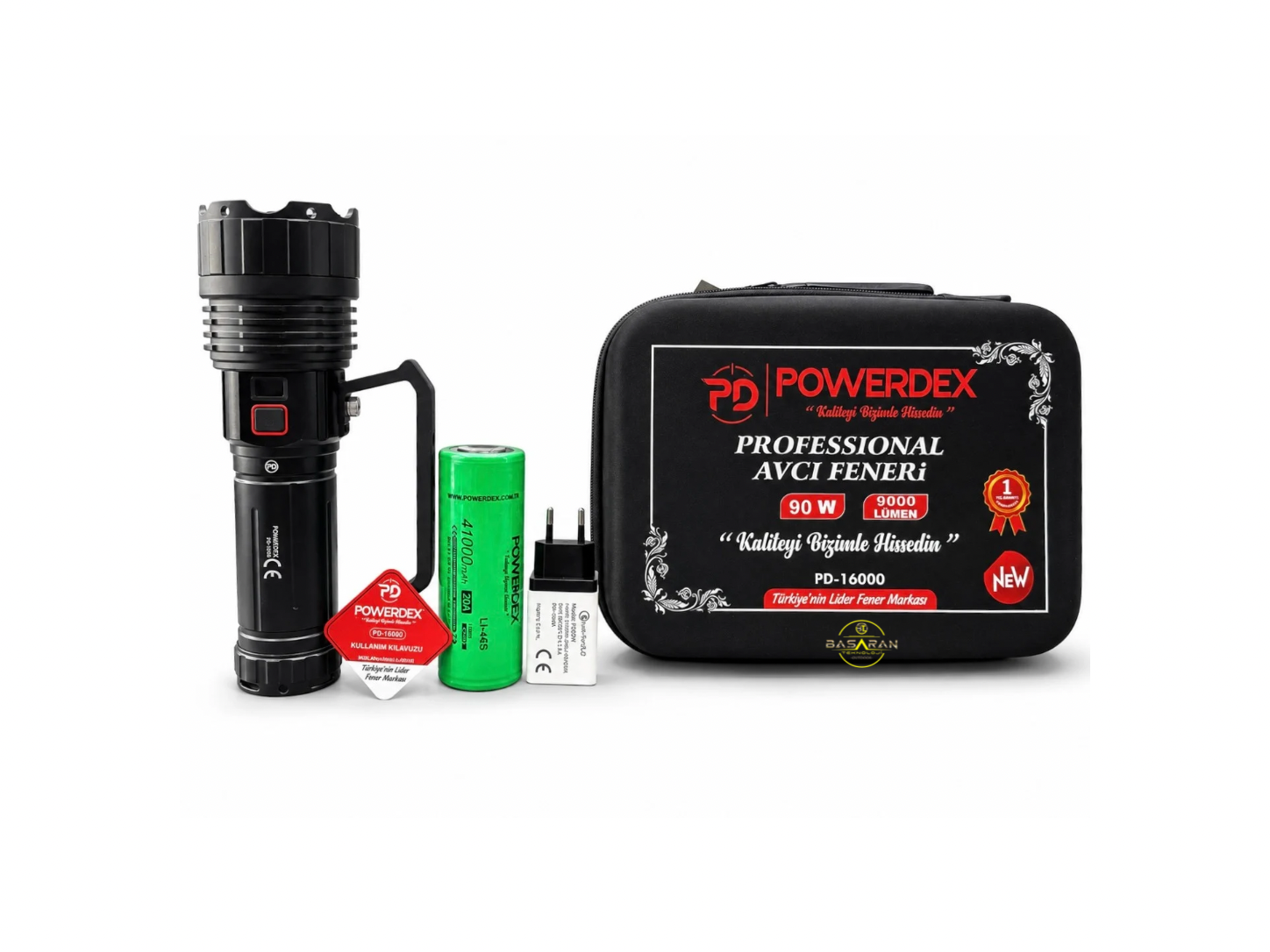 Pd-16000 90w 9000 Lümen Profesyonel Zoomlu Güçlü Uzun menzilli Avcı El Feneri