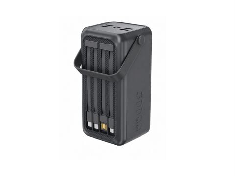 ACL 50.000mAh Dijital Göstergeli Çoklu Kablolu Taşınabilir 22.5W Hızlı Şarjlı 3 Mod Fenerli Powerbank
