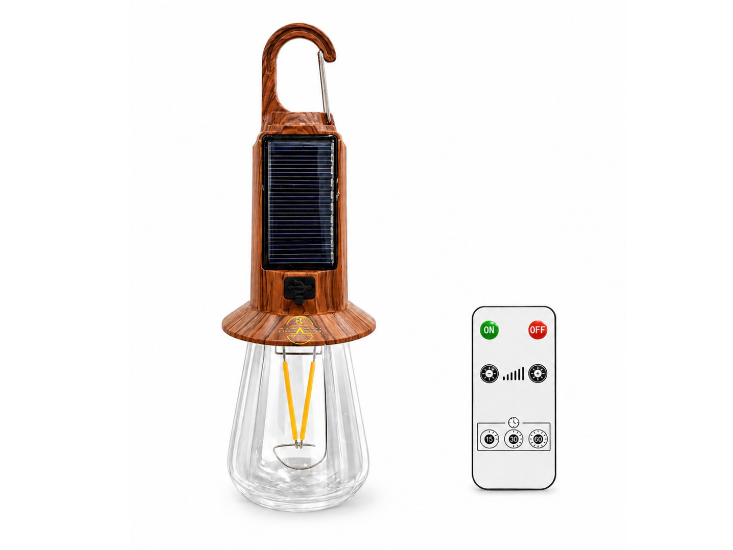Powerdex PD-572 Solar Şarjlı Kamp lambası Uzaktan Kumandalı Askılı Taşınabilir Işık