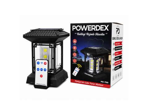 Powerdex PD-730 Kamp Lambası Solar Enerjili Güneş Enerjisi ile Çalışan Hareket Sensörlü