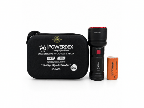 Powerdex PD-9000 20W 2000 Lümen Profesyonel Avcı El Feneri
