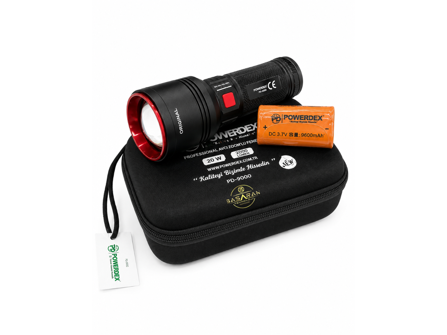Powerdex PD-9000 20W 2000 Lümen Profesyonel Avcı El Feneri