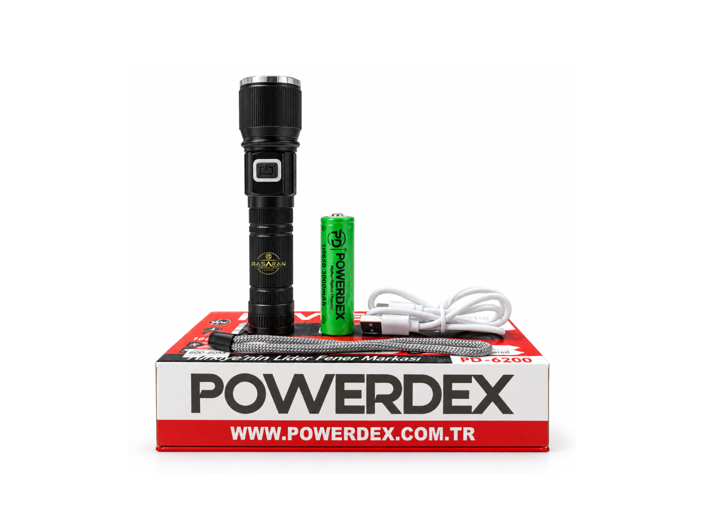 PowerDex PD-6200 1500 Lümen Dijital Ekranlı Zoomlu El Feneri