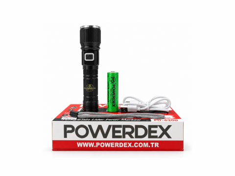 PowerDex PD-6200 1500 Lümen Dijital Ekranlı Zoomlu El Feneri