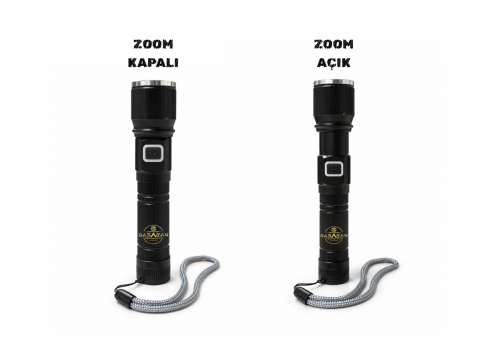 PowerDex PD-6200 1500 Lümen Dijital Ekranlı Zoomlu El Feneri