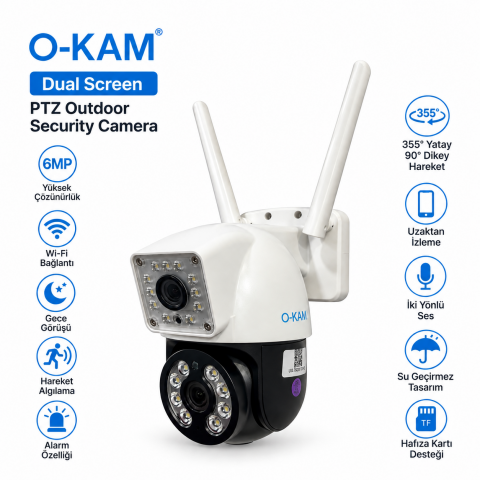 O-KAM Pro 3012 6 MP İç Mekan Wifi Kamera