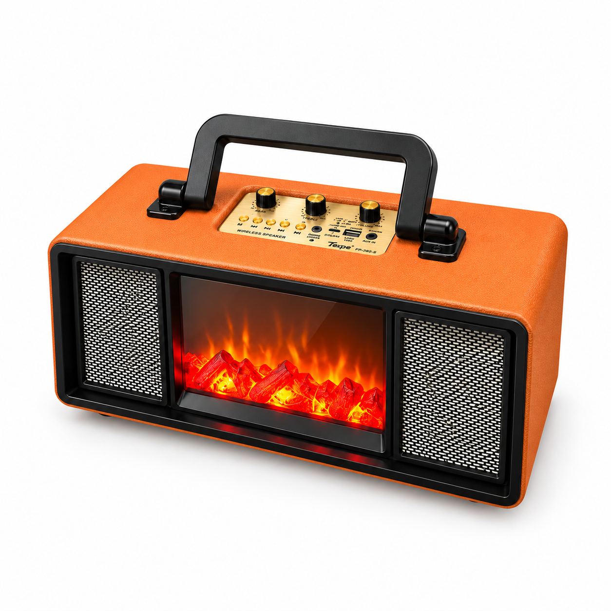Fepe FP-392-S Solar Panelli Şömine Görünümlü Nostaljik Radyo