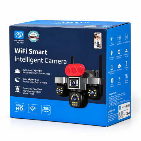 O-KAM Pro OK-253 4 Lens WIFI Güvenlik Kamerası