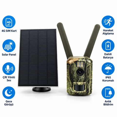 O-KAM Pro 5050 4G Solar Sim Kartlı Fotokapan