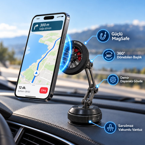 Torima JX-060 Sarsılmaz Manyetik Araç İçi Telefon Tutucu