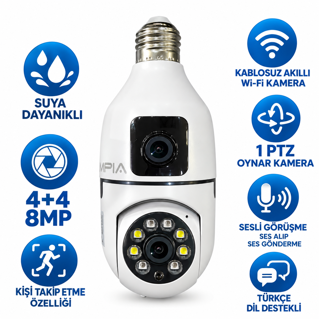 MPIA 8 MP Wifi Ampul Kamera