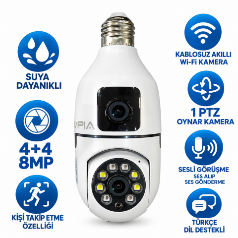 MPIA 8 MP Wifi Ampul Kamera