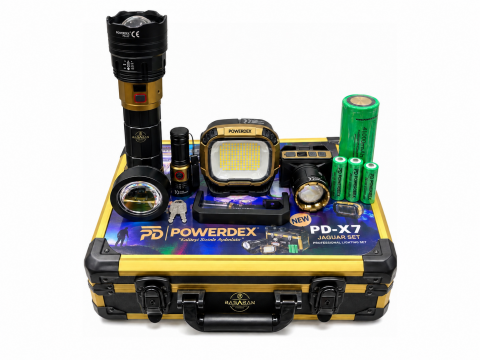 Powerdex PD-X7 Jaguar Set 15000 Lümen Profesyonel El Feneri
