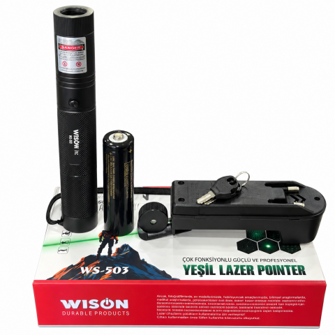 Wison WS-503 Çok Fonksiyonlu Güçlü Ve Yeşil Lazer Pointer